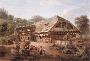 Gabriel Lory fils House of peasants in the vicinity of Bern oil on canvas